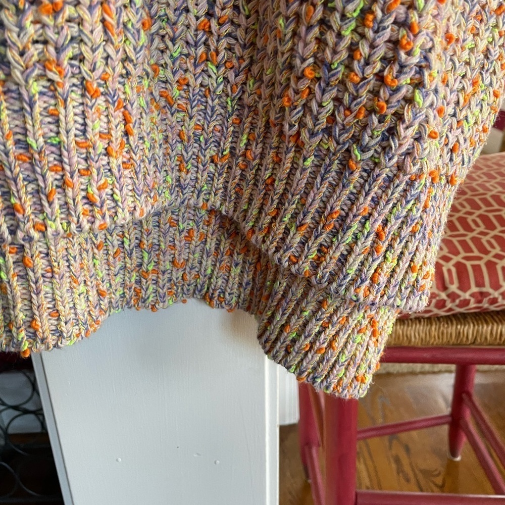 Free People Multicolor Knit Poncho Top - Picture 4 of 5